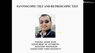 PANTOSCOPIC TILT AND RETROSCOPIC TILT [upl. by Cohin920]