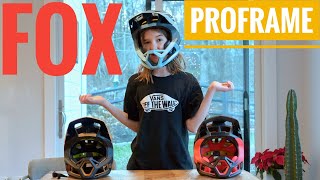 Fox Proframe Helmet  Sizing And Review for 7 and 10 year old [upl. by Madeleine124]