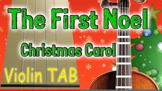 The First Noel  English Christmas Carol  Violin  Play Along Tab Tutorial [upl. by Victorie]