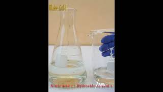 how to make aqua regia Nitric acid mixed with Hydrochloric acid archimedeschannel makegold [upl. by Bette50]