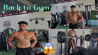 Back to Gym 😈💪🏼 first day hee 😱100 kg utha diya 😤 workout session  Gym workout  Jammu [upl. by Einneb]