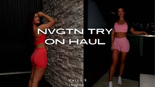 NVGTN try on haul  NEW PIECES launching March 9th  digital seamless mid rise lift seamless [upl. by Lorien]