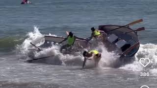 2023 USLA National Championship Coed Row Surfboat Crash [upl. by Patsy70]