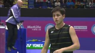 Yonex Sunrise Hong Kong Open 2016  Badminton QF M3MS  Jan O Jorgensen vs Wong Wing Ki Vincent [upl. by Elleynod]