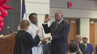 Henry Whitehorn’s career of historical firsts continues with swearingin as sheriff [upl. by Adabel]