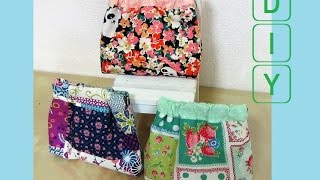 バネ口ポーチの作り方 DIY spring opening pouch [upl. by Ymmat]