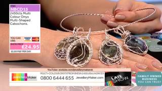 Clear Quartz and Keshi Perals for jewellery making JewelleryMaker LIVE 28092014 [upl. by Einnaj696]