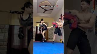 Which trick you like  striking muaythai mma girlpower girl motivation [upl. by Ettelrats93]