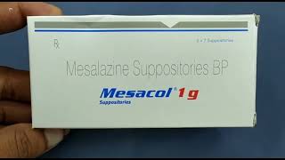 Mesacol 1g Suppositories  Mesalazine Suppositories BP  Mesacol 1gm Suppositories Uses Side effects [upl. by Audres]