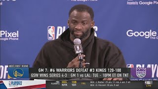 Draymond Green Postgame Interview  Golden State Warriors crush Sacramento Kings 120100 [upl. by Eiramanad]