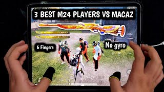 M24 KING 1 VS 3 BEST M24 PLAYERS CHALLENGE IN TDM  1 VS 3  6FINGERS CLAW IPAD PRO 129 HANDCAM [upl. by Eirot931]