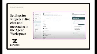 Settings for widgets in live chat and messaging in the Agent Workspace [upl. by Erusaert]