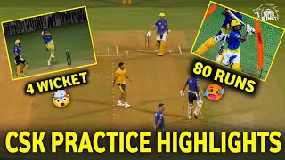 IPL 2024  CSK Practice Highlights Today  Ms Dhoni vs Ruturaj Gaikwad [upl. by Mattie]