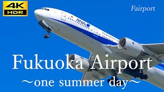 4K 飛行機 動画 Plane Spotting at Fukuoka Airport in Japan 〜one summer day〜福岡空港 72985 [upl. by Ahterod]