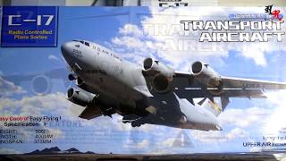 C17 Transport 373mm Wingspan RC Airplane RTF unboxing [upl. by Noirb]