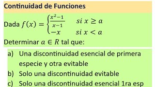 Discontinuidades Evitables y Esencial de Primera Especie [upl. by Miguel]