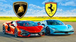 Lamborghini Revuelto v Ferrari SF90 v Porsche 918 DRAG RACE [upl. by Miarzim]