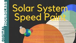 Solar System speed paint with MS paint [upl. by Leahcym]