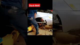 Stuck Harmonic Balancer Bolt No More automotive repair [upl. by Den]