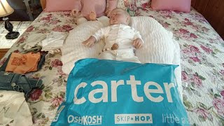 Details of my Beautiful Replica Reborn Baby Boy amp a CARTERS HAUL for him mymoneymychoice [upl. by Nidorf]