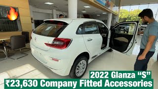 2022 Glanza S with Company Fitted Accessories  अब Toyota का कमाल देखो ❤️ [upl. by Ahsiem]