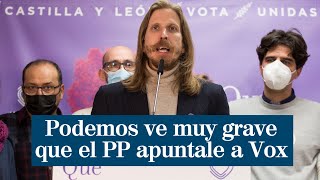 Unidas Podemos ve muy grave que Casado y Mañueco quotapuntalenquot a Vox [upl. by Zoellick792]