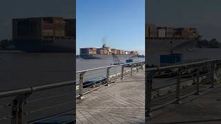 Cargo ship heads up Mississippi River in New Orleans neworleans cargoship freighter [upl. by Divadnhoj798]