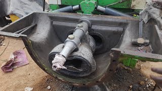 concrete pump rock valve full maintenance work schwing stetter concrete pump 18071800 [upl. by Relyuc]