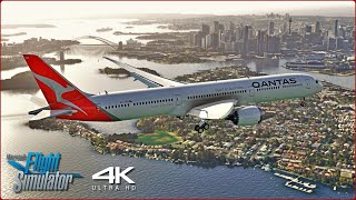 Qantas 787 Full Flight SFO ✈ SYD  ULTRA Real 4K  A Microsoft Flight Simulator Experience [upl. by Anyotal]