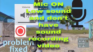 low volumeno sound recording when recording video problemsin pubg mobile new update IOS🔴✅ [upl. by Sefton]