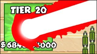 WORLD RECORD HIGHEST TIER 20 UPGRADE VS MODDED LATE GAME  Bloons TD Battles HackMod BTD Battles [upl. by Telimay]