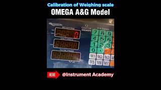 Calibration of Weighing scale  Omega AampG Model instrumentacademy [upl. by Sainana53]