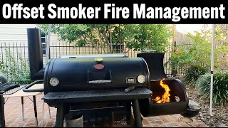 Offset Smoker Fire Management on a Basic Offset Smoker  CharGriller Grand Champ XD [upl. by Ulu]