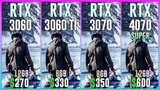 RTX 3060 vs RTX 3060 TI vs RTX 3070 vs RTX 4070 SUPER  Test in 20 Games [upl. by Eno]