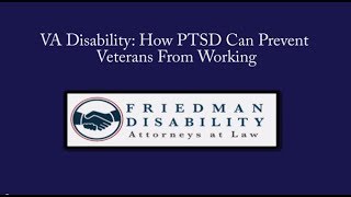 VA Disability How PTSD Often Prevents Veterans From Working [upl. by Beale]