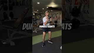 How to do dumbbells squats squat dumbellsworkout gym legsworkout hips [upl. by Anelet]