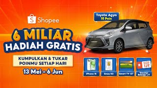 Hadiah 6 MILIAR Gratis Belanja Sekarang Juga di Shopee 66 Great MidYear Sale [upl. by Asilam]