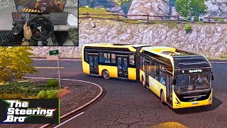 Bus Simulator 21  VOLVO 7900 Electric Articulated  Realistic Drive  G29 Steering Wheel Gameplay [upl. by Jennilee]