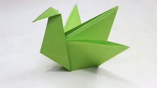 Cute amp Easy Origami Bird  Paper Bird Origami [upl. by Nehcterg]