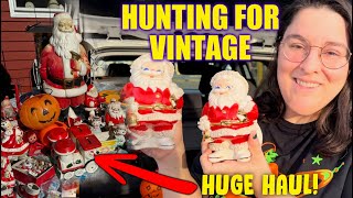 Uncovering VINTAGE TREASURE At A Digger Sale BIG Vintage Haul Christmas Halloween Kitsch [upl. by Atsyrk799]