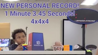 4x4 PR 1 Minute 345 SECONDS Zoomed Out Full Video CCHS23 Competition cube speed pr [upl. by Fairley]