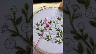 Woven Wheel Stitch ♥️Mother’s Day DIY kit🥰make your mom feel loved diy embroidery art [upl. by Shellans]