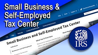 IRS Small Business SelfEmployed Tax Center [upl. by Ilyssa]