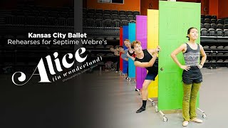 Kansas City Ballet Rehearses for Septimes Webres ALICE  The Door Scene [upl. by Accisej666]