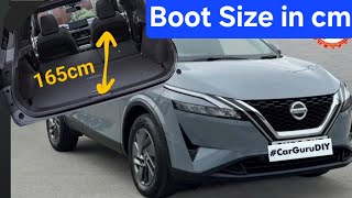 NISSAN QASHQAI 2021present BOOT SIZE IN CM CarGuruDIY [upl. by Ameerak]