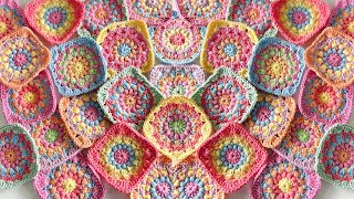 RANDOM COLORFUL CROCHET SQUARE PATTERN [upl. by Durware354]