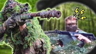 Causing Total Confusion In A Ghillie Suit  Airsoft Sniper [upl. by Bartolemo]