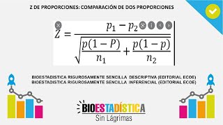 Z DE PROPORCIONES COMPARACIÓN DE DOS PROPORCIONES BioEstadística Sin Lágrimas [upl. by Rellek]