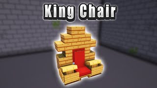 King Chair Minecraft  How to Make Minecraft Throne [upl. by Ree611]