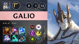 Galio Top vs Yasuo Unstoppable  KR Grandmaster Patch 1420 [upl. by Incrocci]